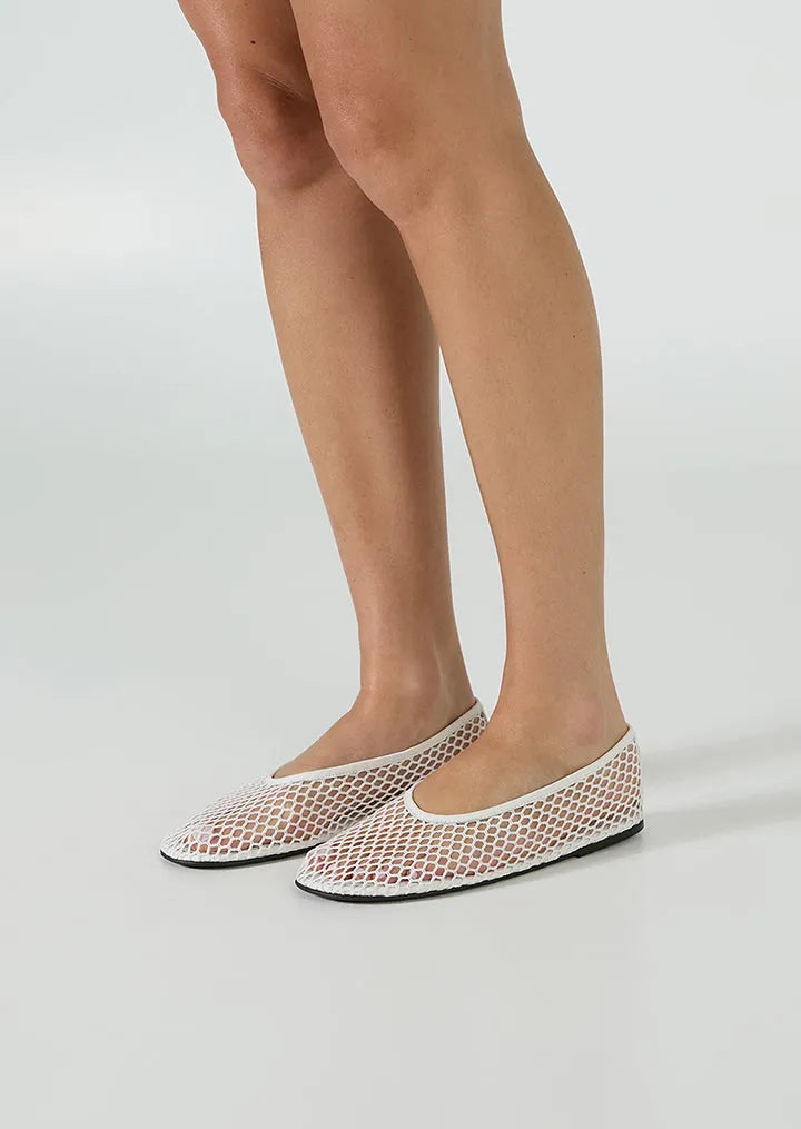 Mazey White Mesh