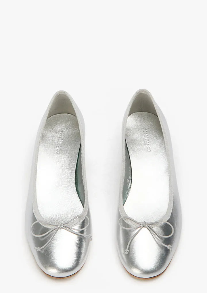 Maddi Silver Nappa Metallic