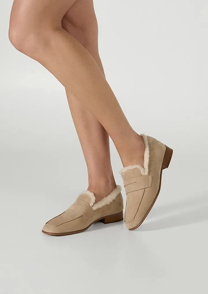 Gloria Stone Suede/Shearling