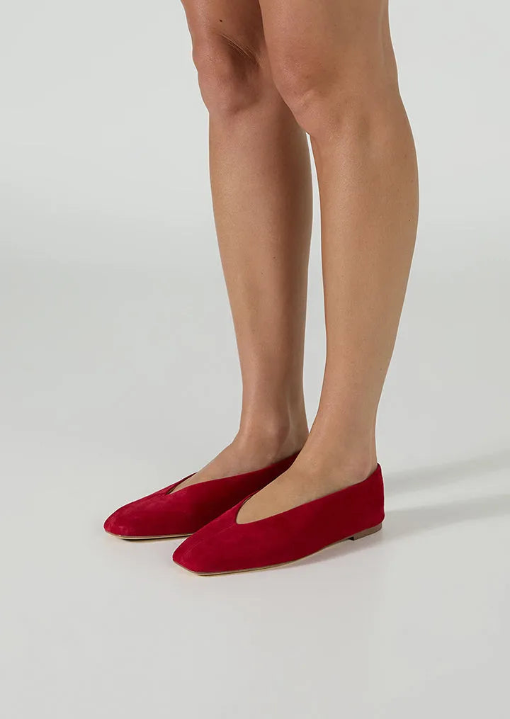 Brash Scarlet Suede